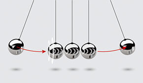 ニュートンのゆりかごの図